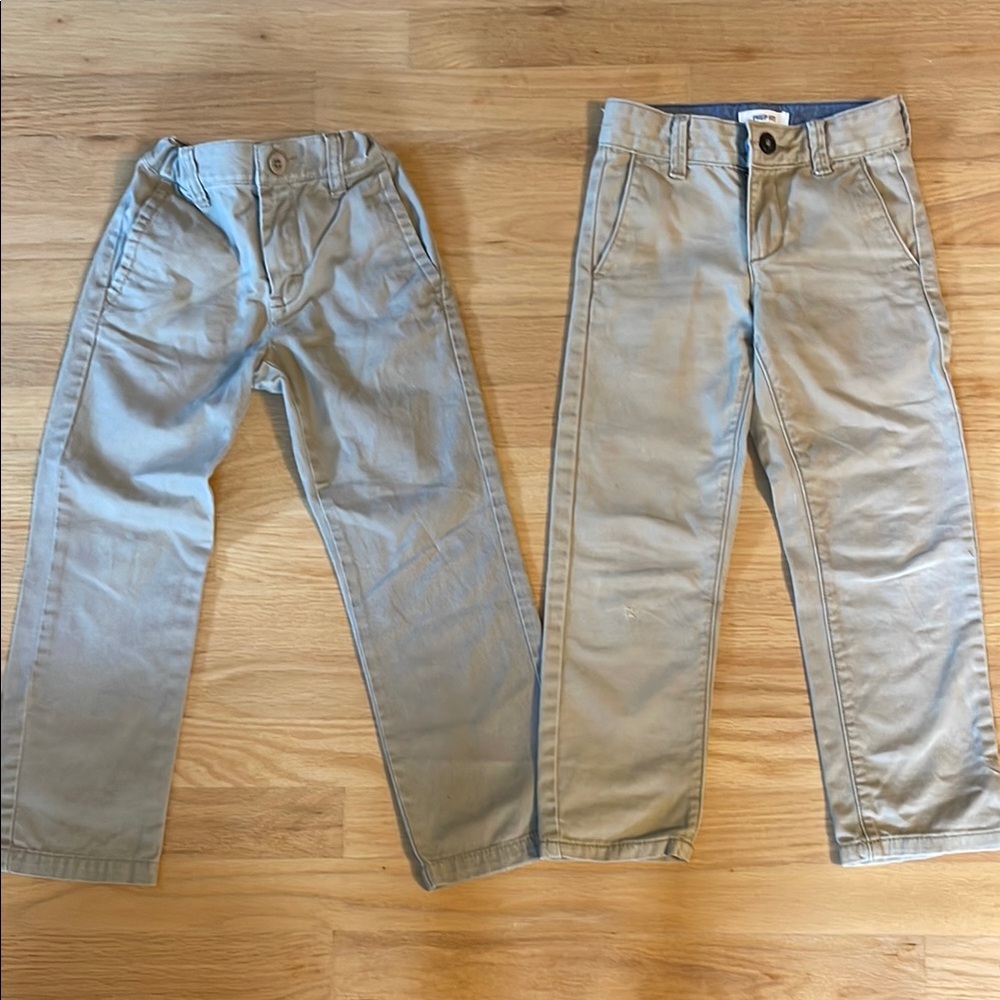 2 pairs Nordstrom boys khaki chino pants, size: 5